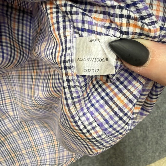 Peter Millar Long Sleeve Button up Shirt Men's size Large multicolor - Picture 12 of 12